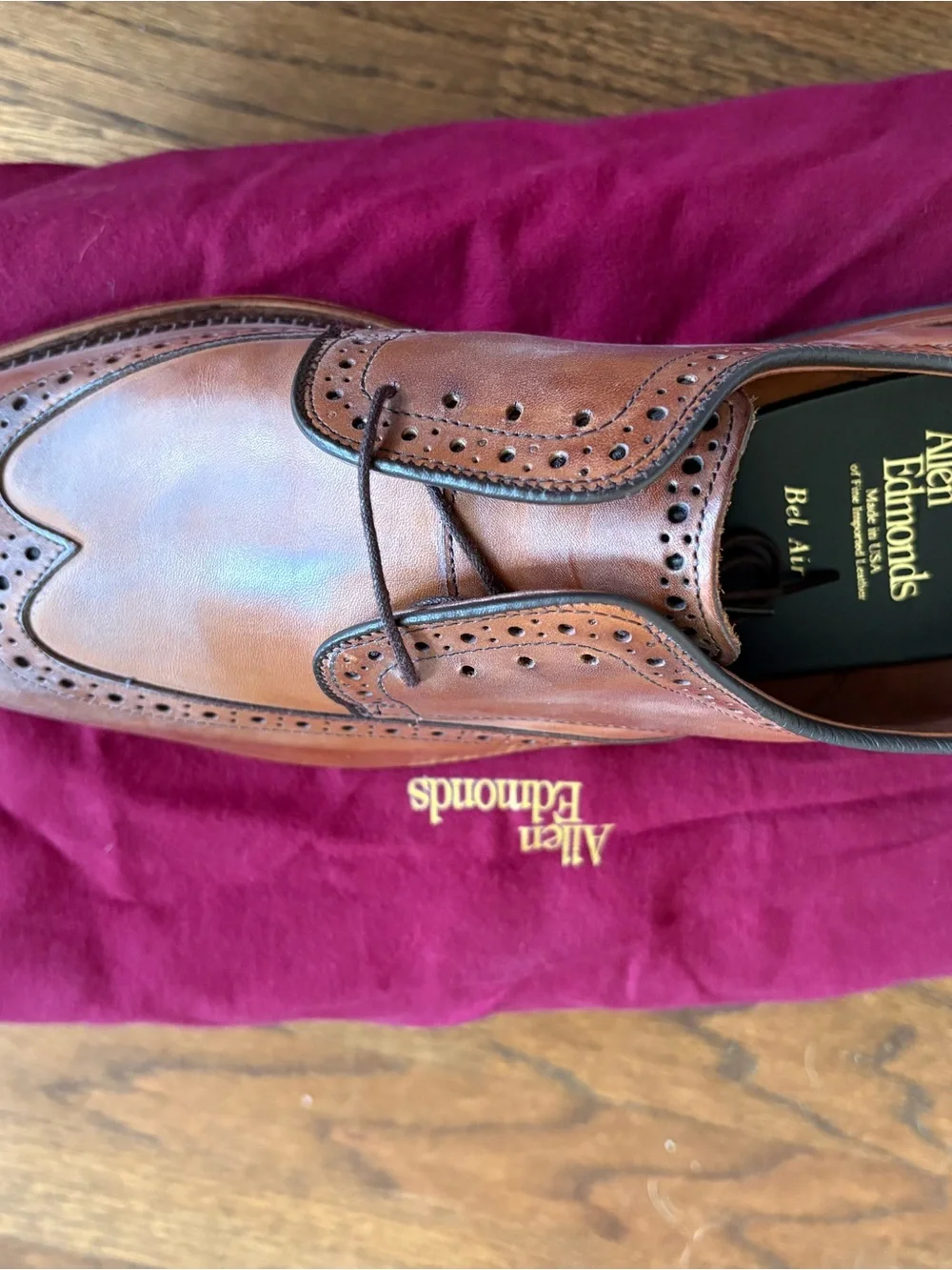 Allen Edmonds Brown Wingtip Derby Shoes
